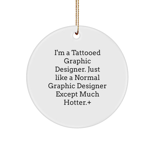 Christmas Gift for Teens Graphic Designer Circle Ornament Surprise - Image 1