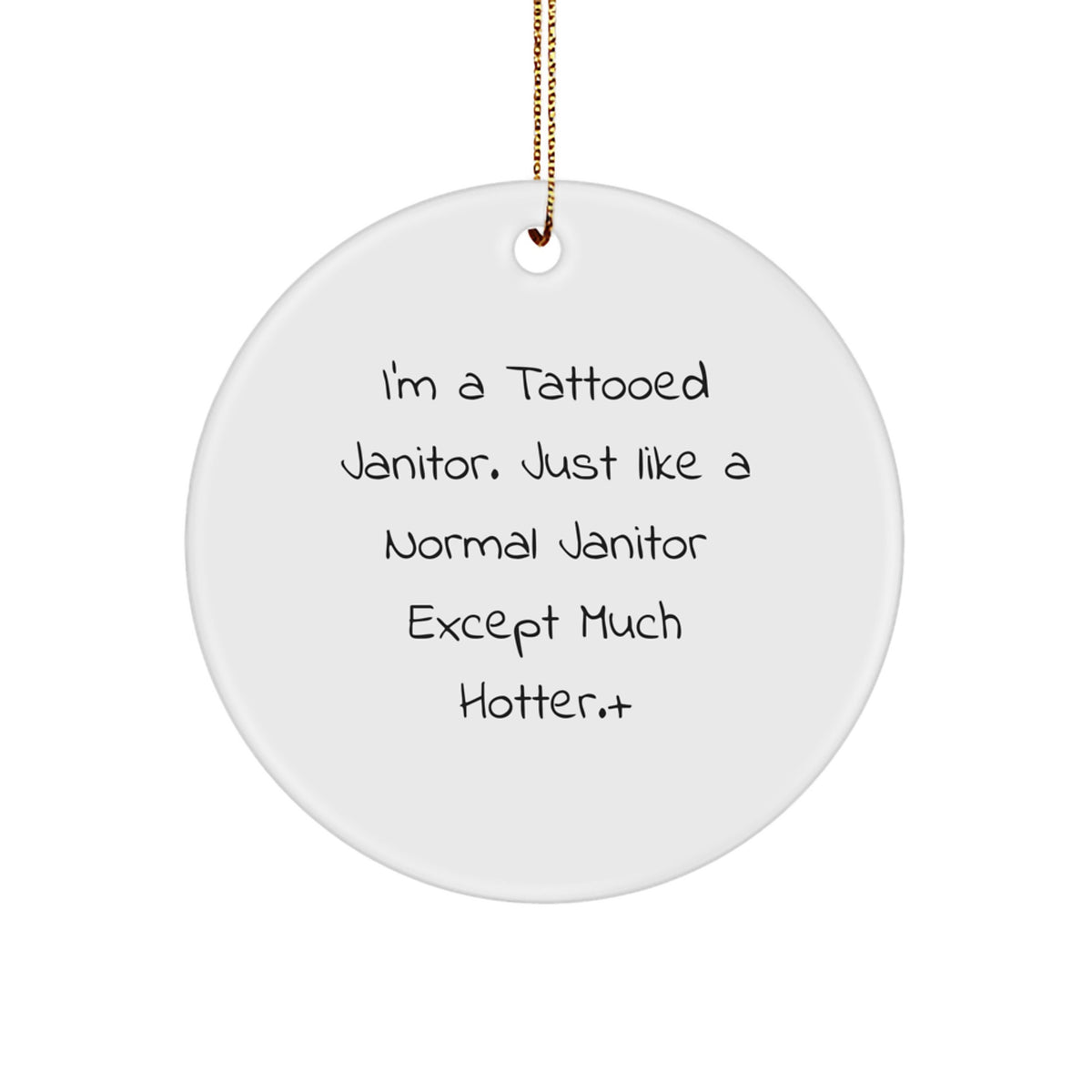 Janitor Circle Ornament Keepsake for Him Christmas Gift - Image 1