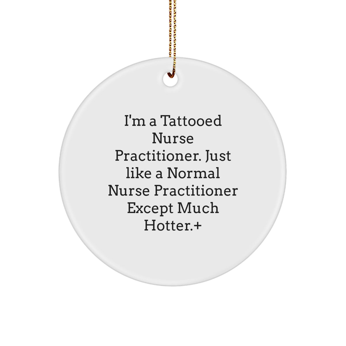 Nurse Practitioner Circle Ornament for Him Keepsake Christmas Gift - Image 1