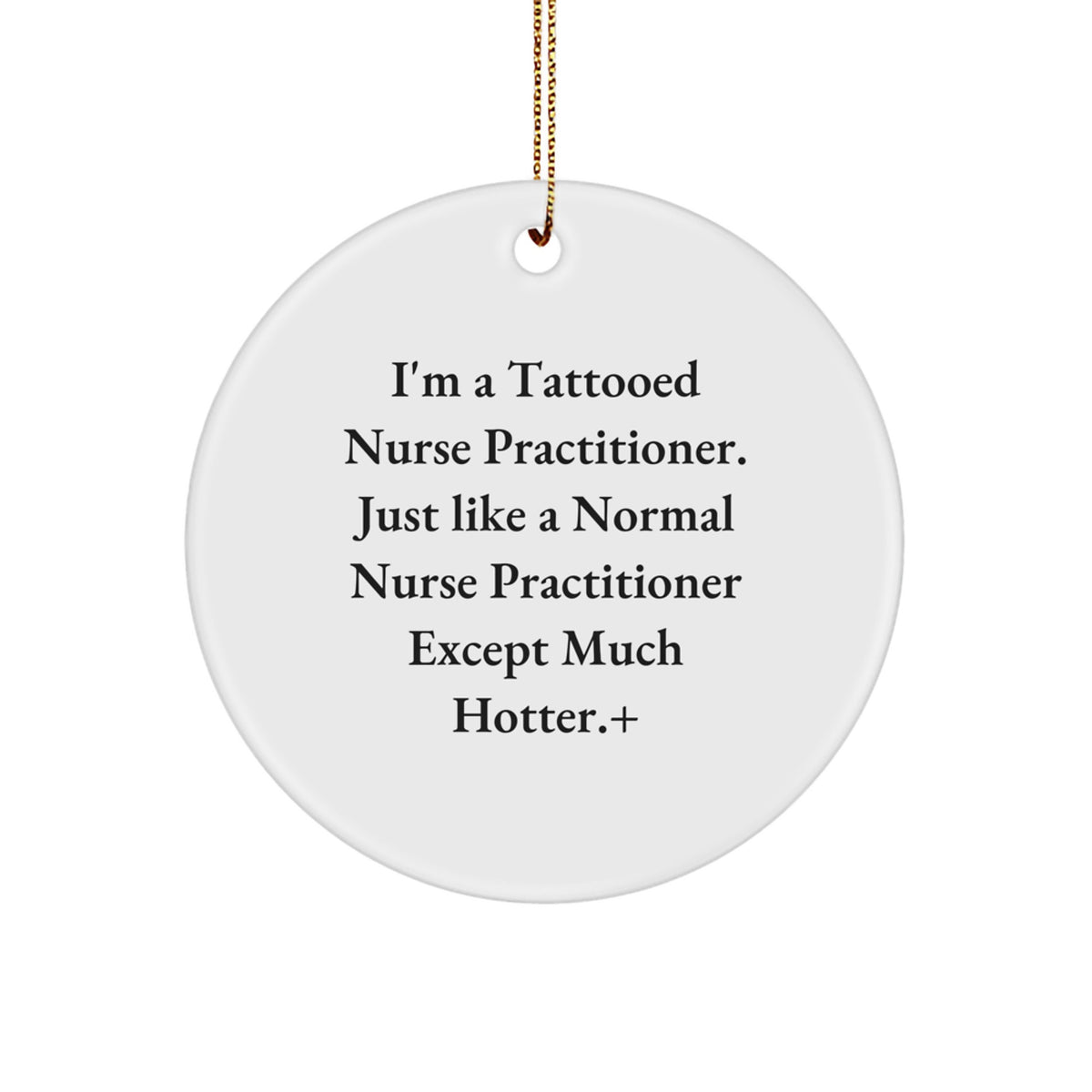 Nurse Practitioner Circle Ornament Idea for Coworkers Christmas Gift - Image 1