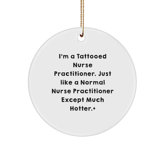 Family Nurse Practitioner Circle Christmas Ornament for Family Unique Gift - Image 1