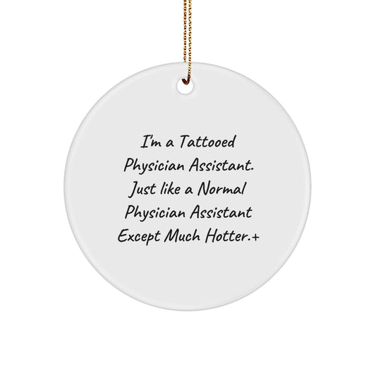 Festive Christmas Ornament Gift for Kids A Playful Tattooed Physician - Image 1