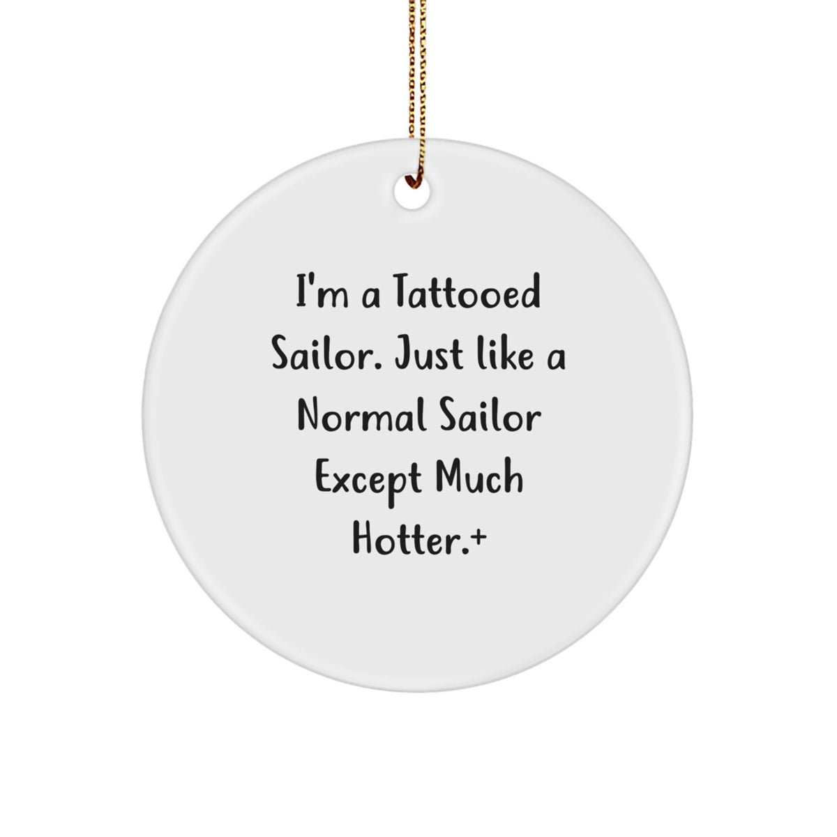Playful Christmas Ornament Gift for Friends - Tattooed Sailor Novelty - Image 1