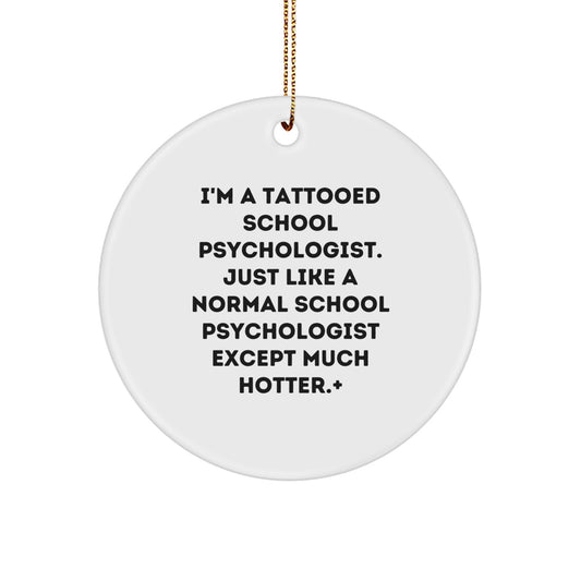 Christmas Ornament Gift Tattooed School Psychologist - A Hotter Idea - Image 1