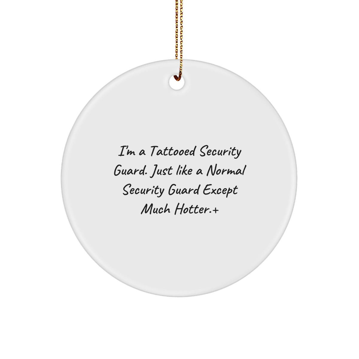 Bold Tattooed Security Guard Novelty Christmas Ornament for Friends Gift - Image 1