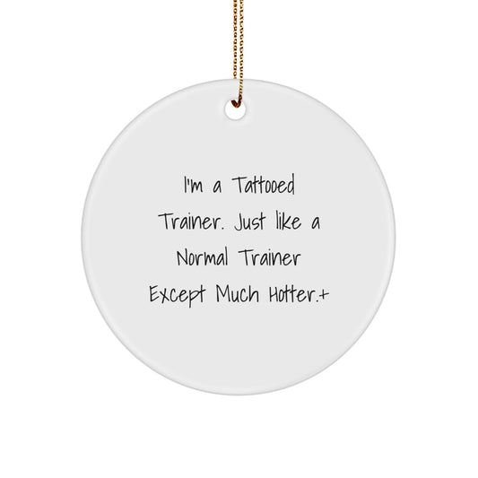 Funny Trainer Gifts from Men to Trainer Friends, Unique Circle Ornament for Trainers, Christmas Unique Gifts for Trainers - Image 1