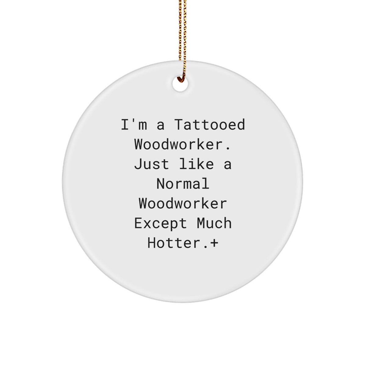 Christmas Unique Gift for Her Tattooed Woodworker Bright Ornament Present - Image 1