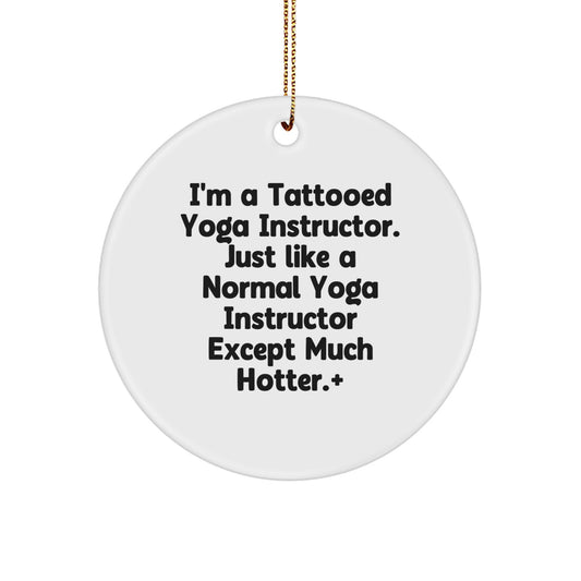 Christmas Ornament Gift Tattooed Yoga Instructor - A Hotter Present - Image 1
