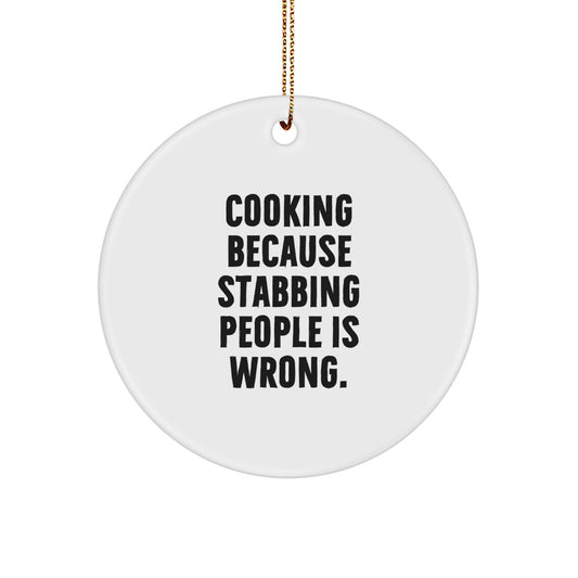 Christmas Unique Gift Funny Cooking Ornament for Her Present Holiday - Image 1