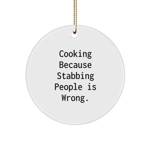 For Him Cooking Christmas Ornament Keepsake Gift Stabbing People is - Image 1