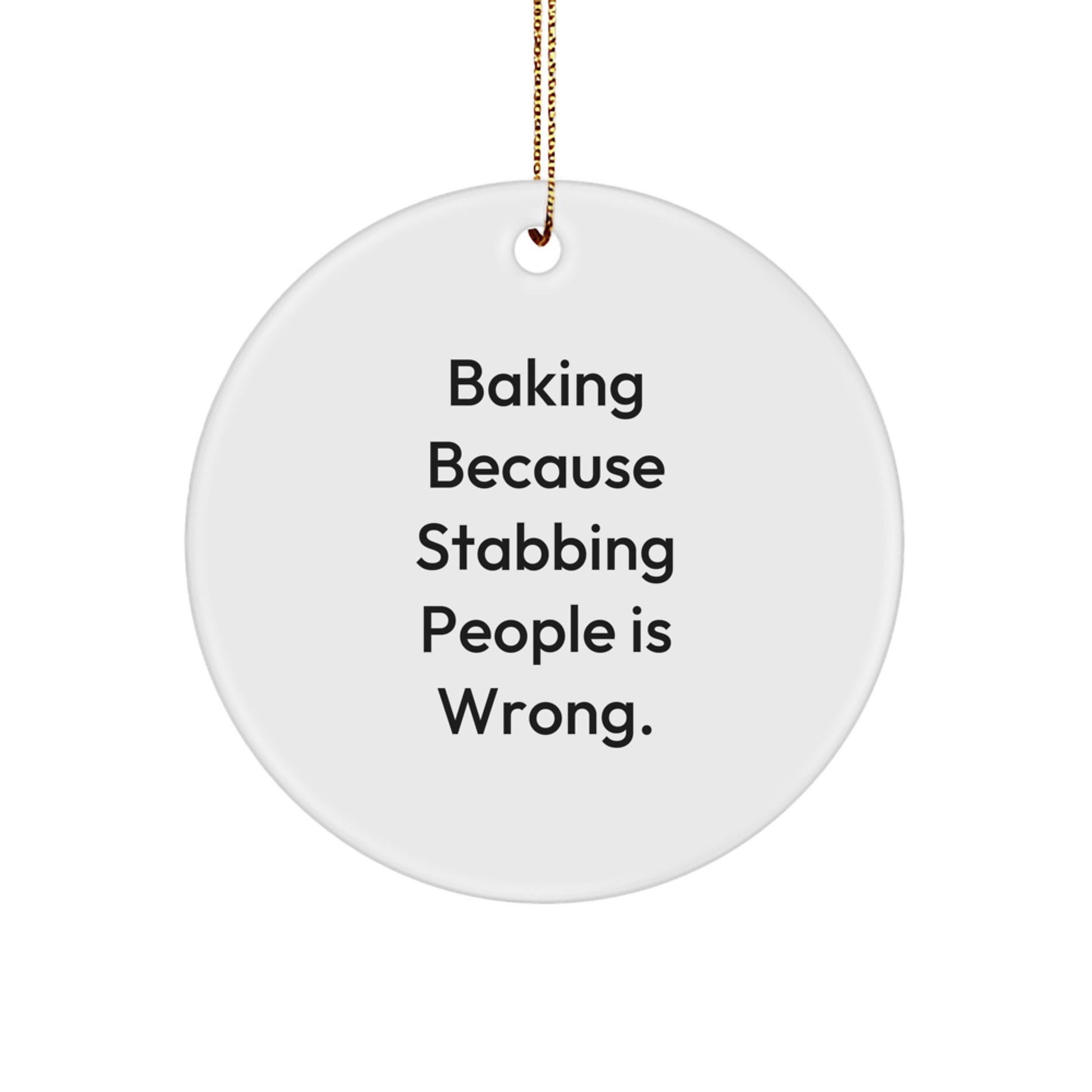 Funny Baking Circle Ornaments Gifts from Men to Friends for Christmas Unique - Image 1