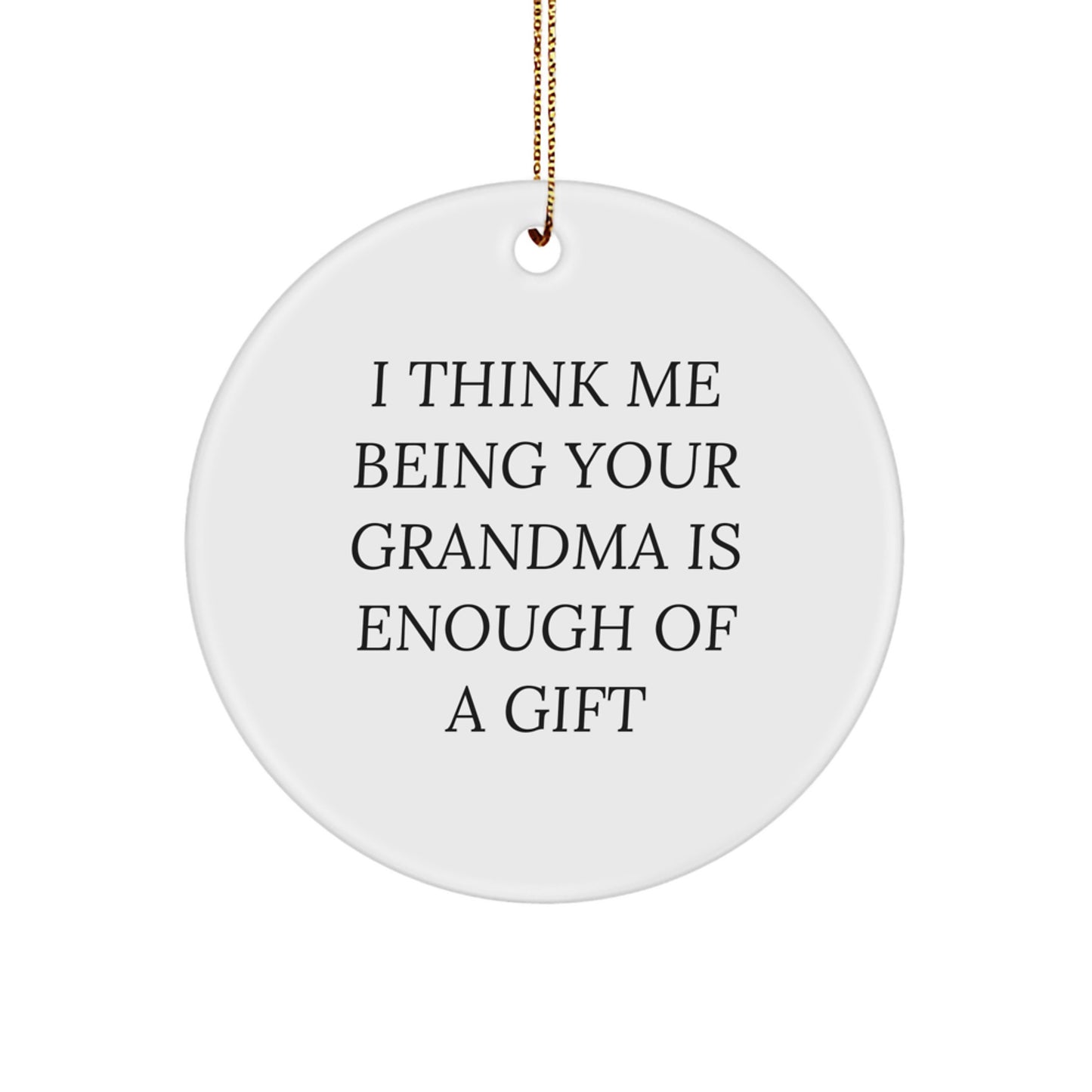 Funny Grandma Love Gifts from Family Members for Grandma Christmas Unique Circle Ornaments - Image 1