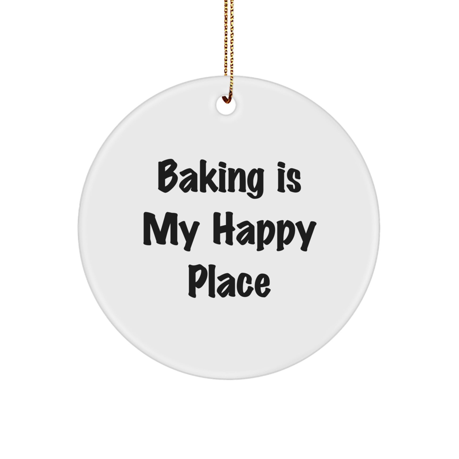 Baking Gifts for Friends, Baking Lover's Inspirational Christmas Circle Ornament, Gifts from Friends to Baking Enthusiasts - Image 1