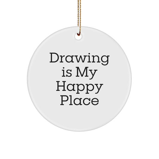 Funny Drawing Gifts for Women, Circle Ornament, Gifts from Family and Friends for Christmas Unique Gifts - Image 1