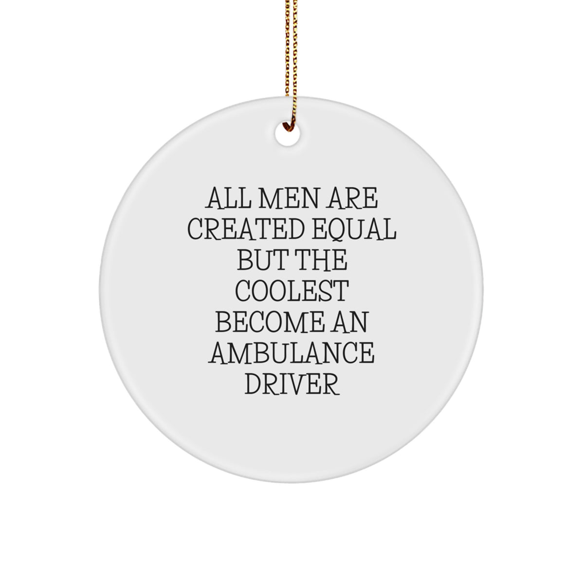 Surprise Cheer Ambulance Driver Christmas Ornament Gift for Happy Kids - Image 1