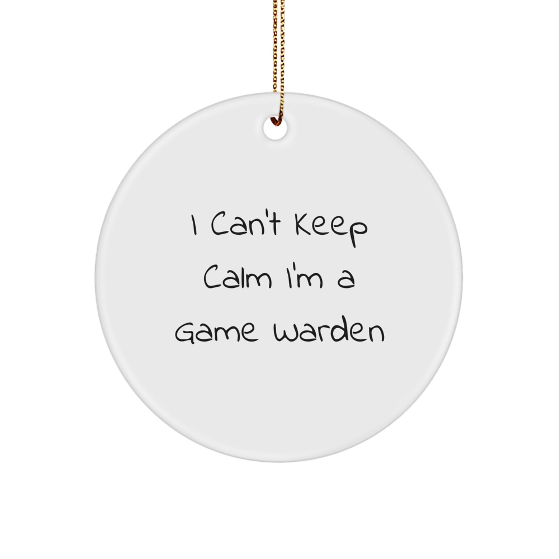Funny Game Warden Christmas Circle Ornament Gifts from Friends for Men Game Warden Enthusiasts - Image 1