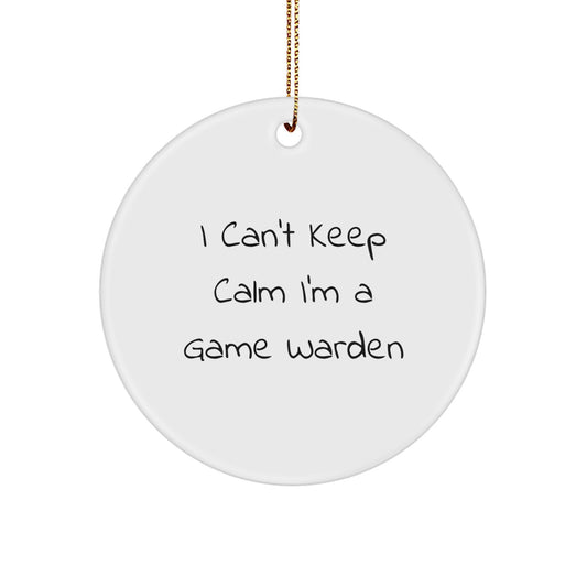 Funny Game Warden Christmas Circle Ornament Gifts from Friends for Men Game Warden Enthusiasts - Image 1