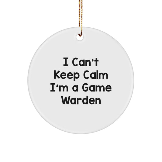 Funny Game Warden Gifts for Men from Friends, I Can't Keep Calm I'm A Game Warden Christmas Unique Gifts - Image 1