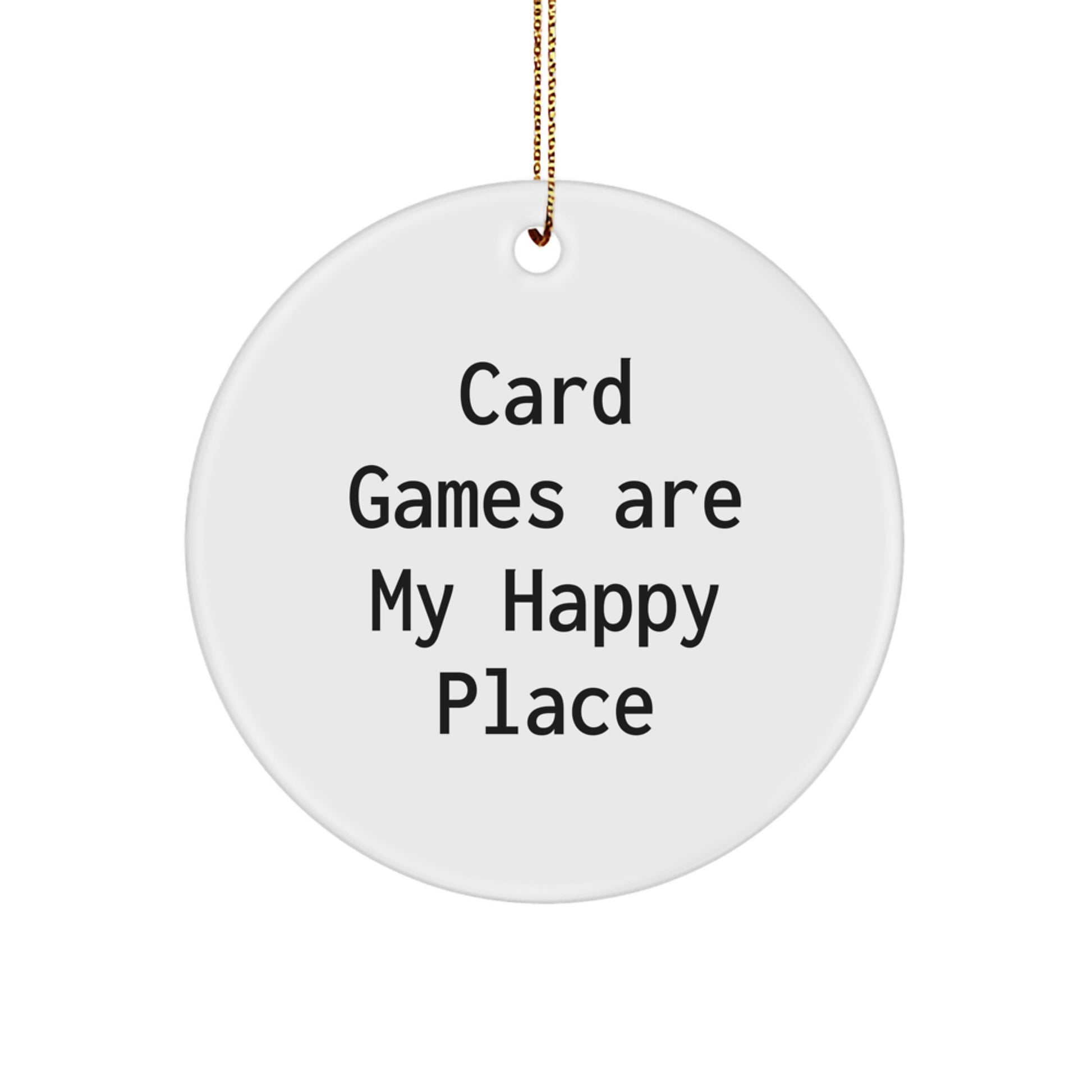 Funny Card Games Gifts for Card Game Lovers from Friends and Family - Circle Ornament Christmas Unique Decoration - Image 1