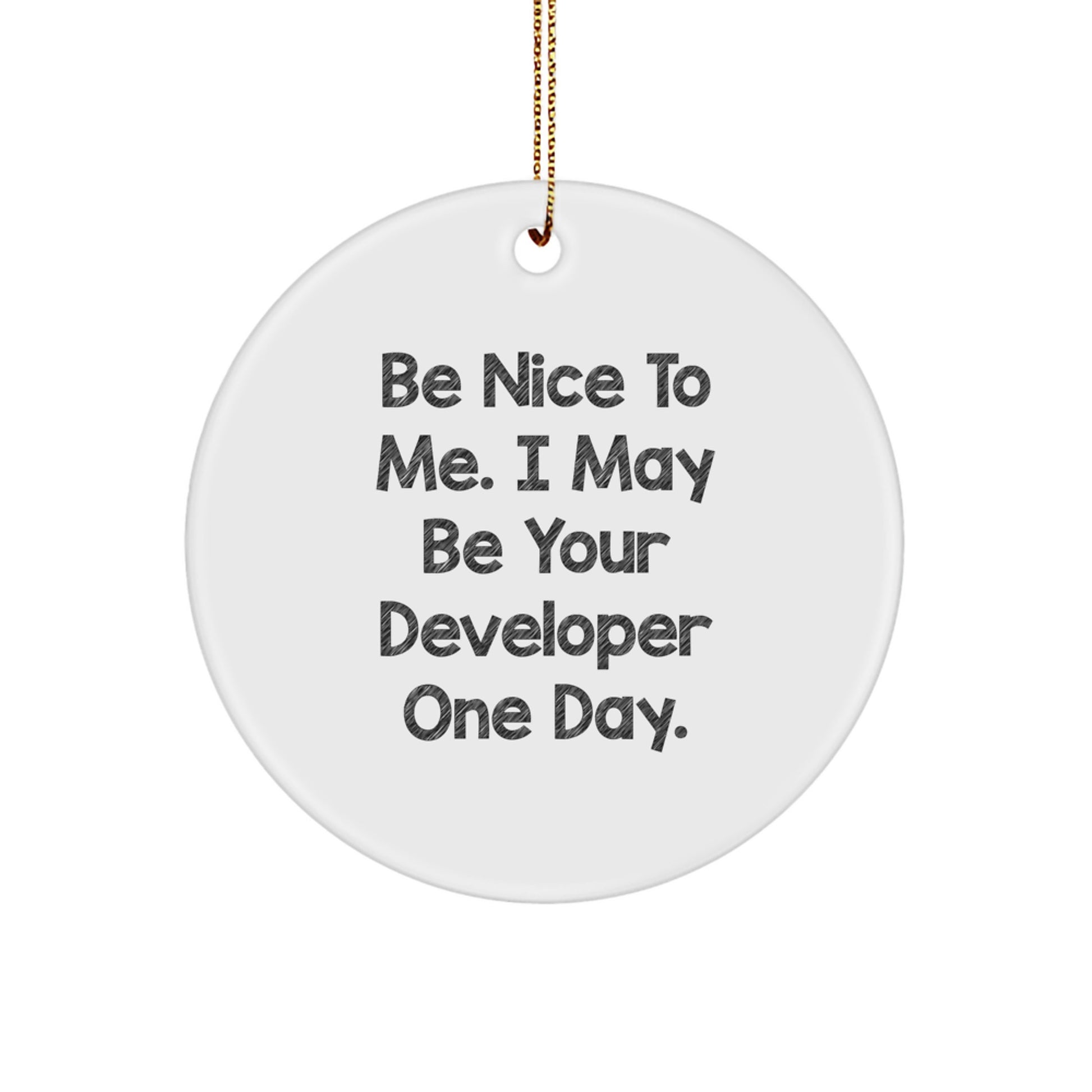 Funny Developer Circle Ornament, Gifts from Family for Developer Friends, Christmas Unique Gifts - Image 1