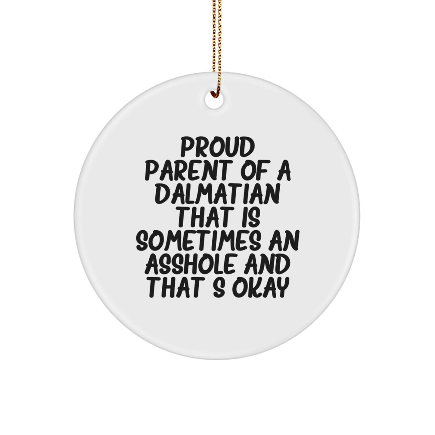 Dalmatian Dog Lover's Circle Ornament, Gifts from Family for Proud Parents of Quirky Dalmatians, Christmas Unique Decorations - Image 1