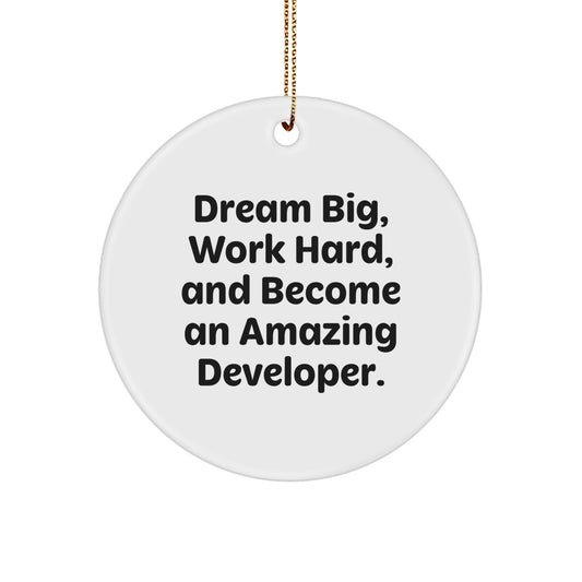 Developer Circle Ornament - Funny Inspirational Gift for Men, Women, Friends, Family - Gifts from Mom, Dad, Friends - Gifts for Developer, Programmer, Coder - Unique Christmas Unique Gifts - Image 1