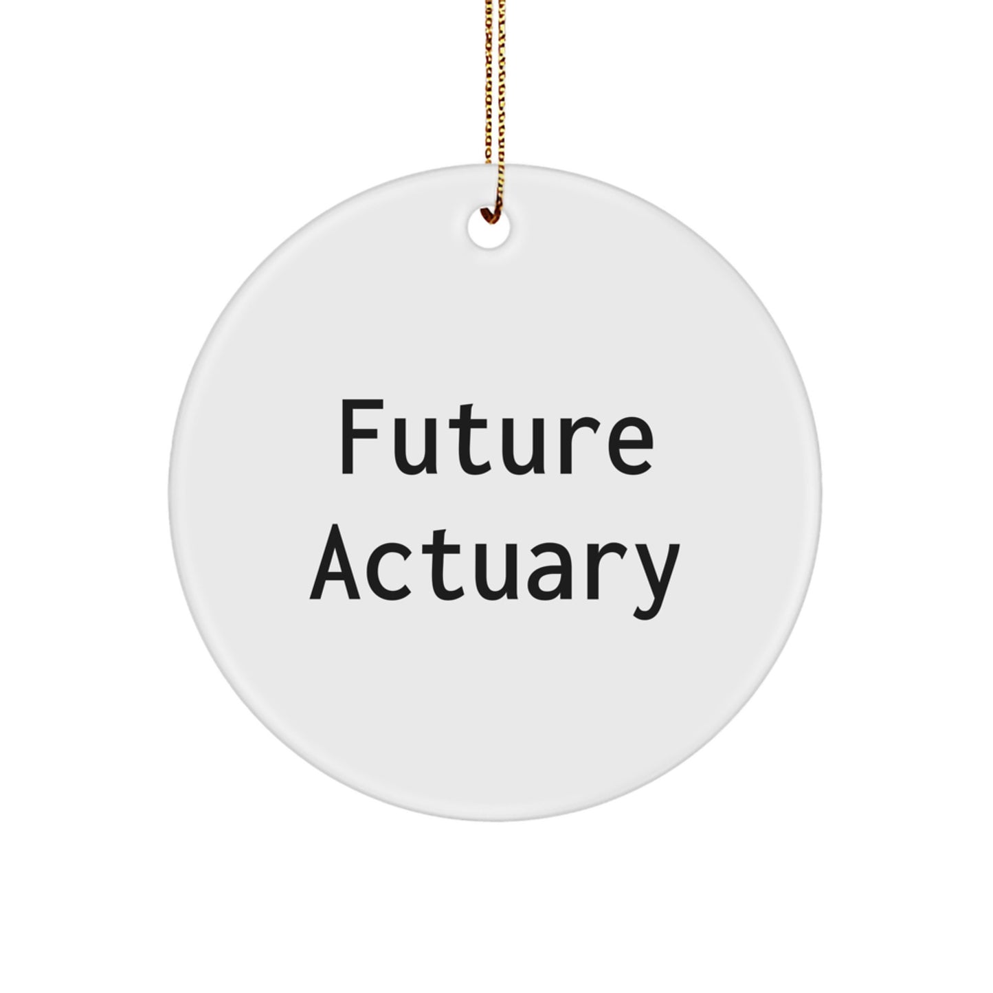Funny Future Actuary Christmas Unique Gifts for Actuary Friends and Family - Actuary Circle Ornament Gifts from Men and Women - Image 1