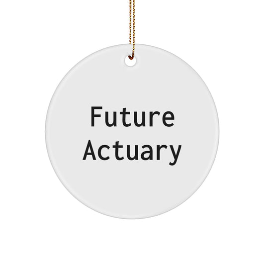 Funny Future Actuary Christmas Unique Gifts for Actuary Friends and Family - Actuary Circle Ornament Gifts from Men and Women - Image 1