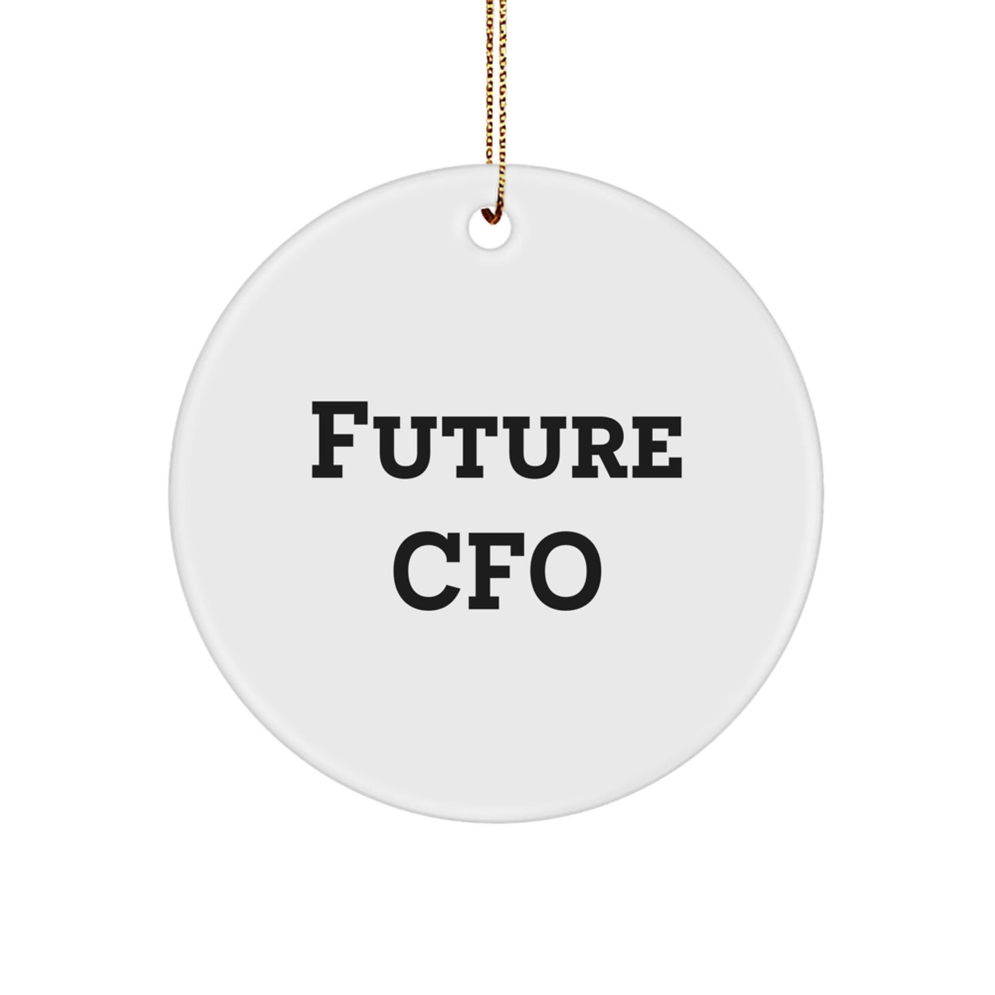 Gifts from Friends for Future CFO, Funny Quote Circle Ornament for CFO, CFO Christmas Unique Gifts - Image 1