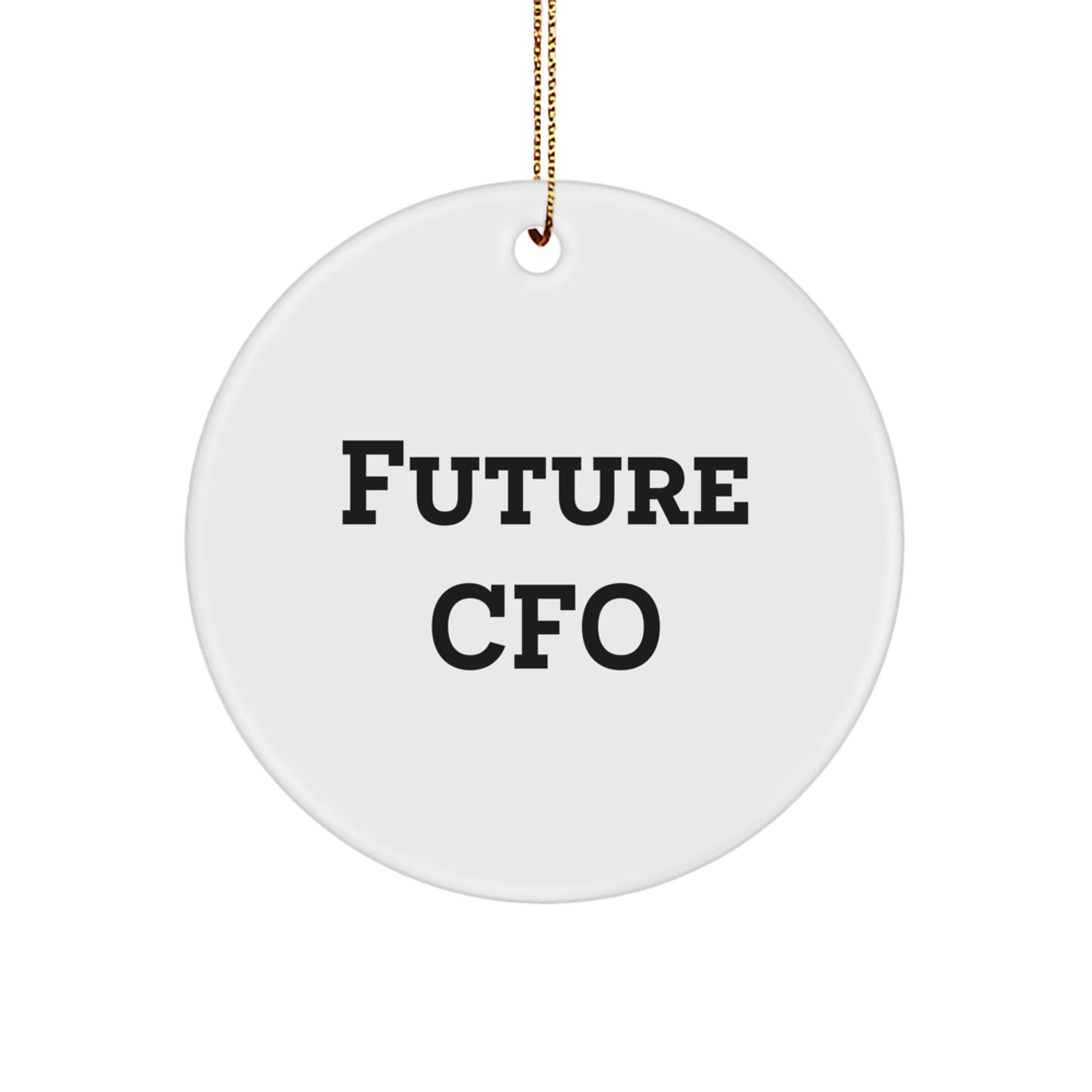 Gifts from Friends for Future CFO, Funny Quote Circle Ornament for CFO, CFO Christmas Unique Gifts - Image 1
