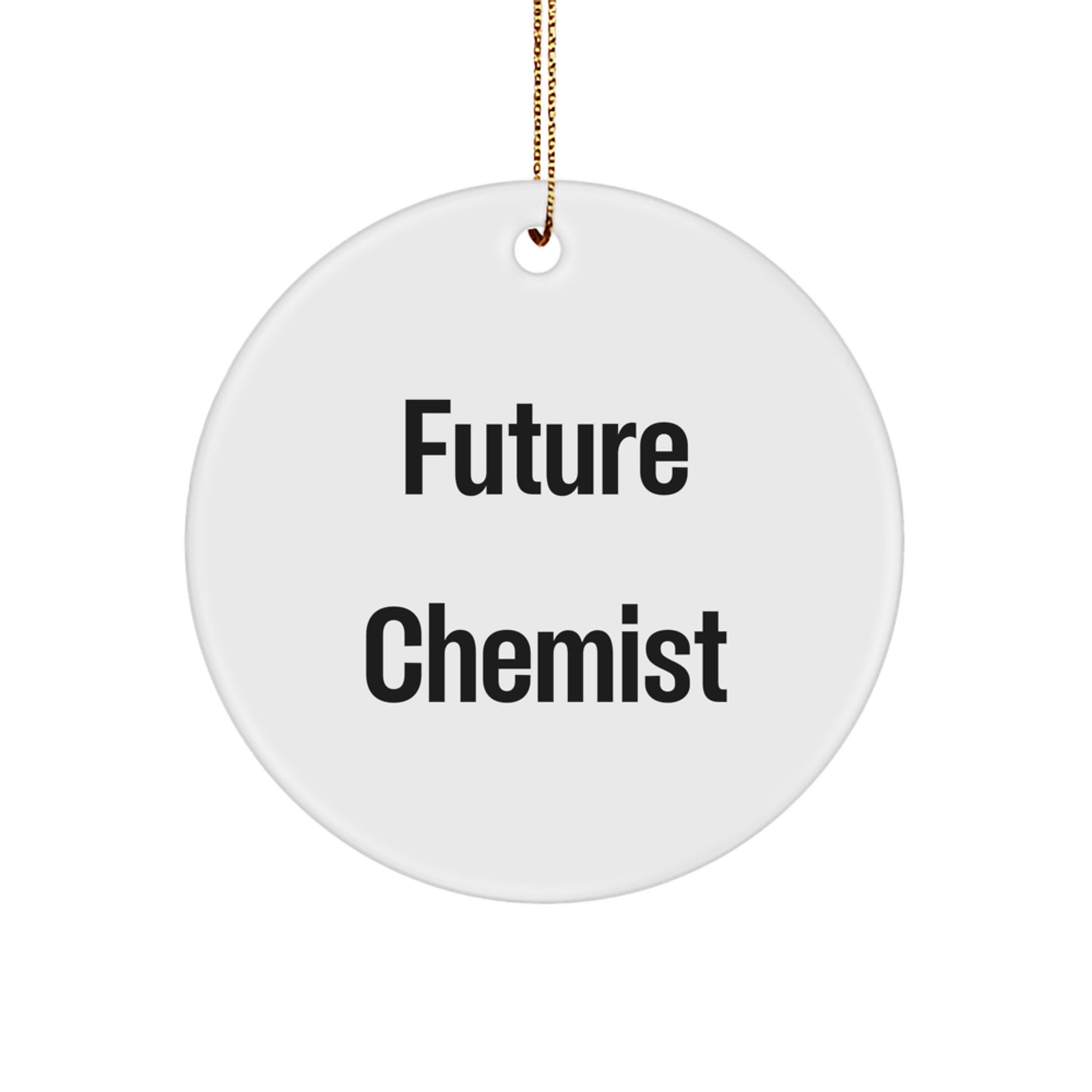 Funny Future Chemist Circle Ornament Gifts from Men to Chemist Friends and Family at Christmas Time - Image 1