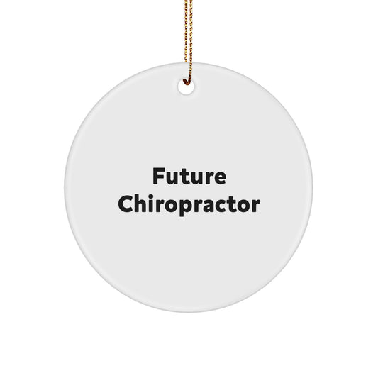 Funny Chiropractor Gifts from Family, Circle Ornament for Future Chiropractor, Inspirational Christmas Unique Gifts for Chiropractors Men - Image 1