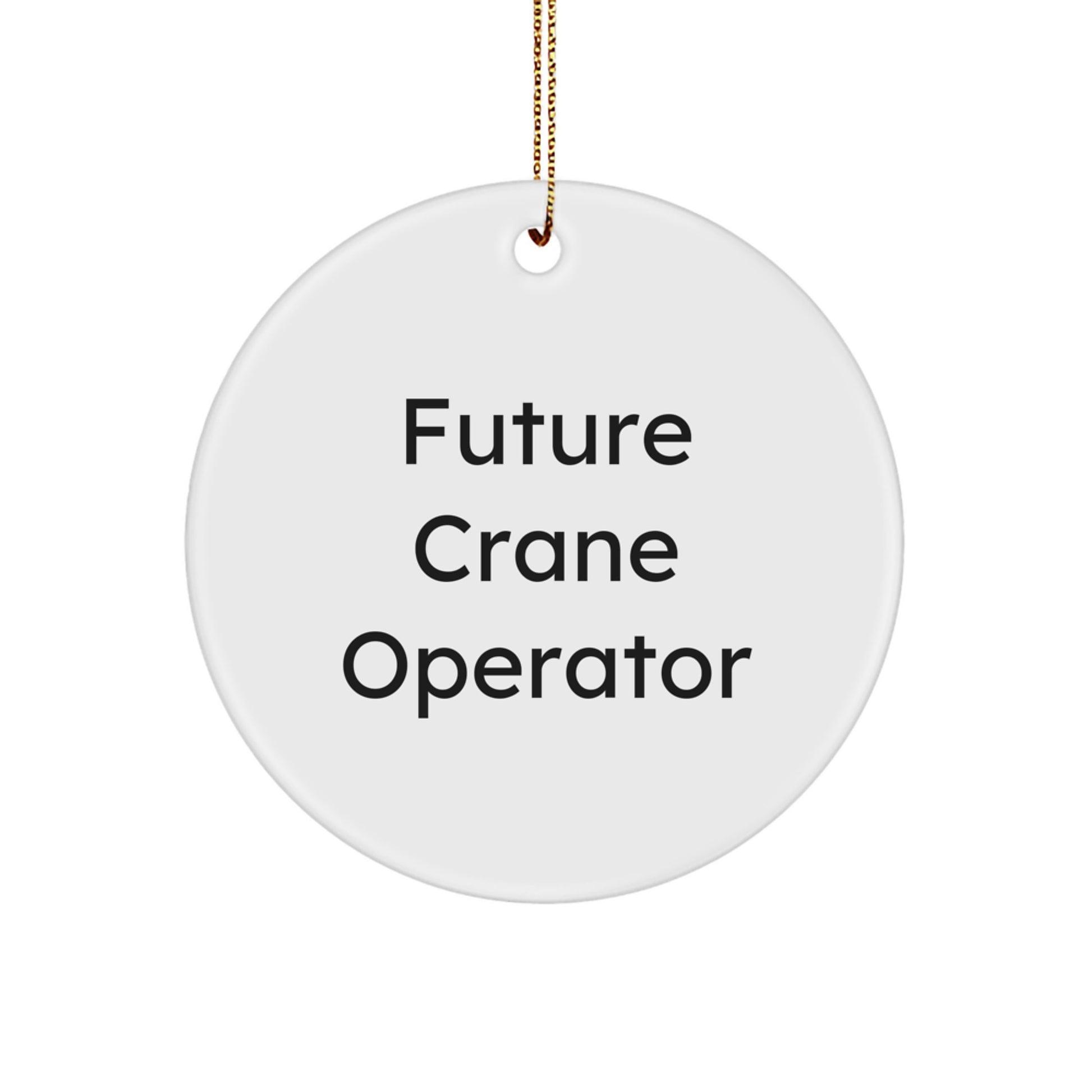 Funny Crane Operator Circle Ornament Gifts from Friends for Future Crane Operator Men Women Family - Image 1
