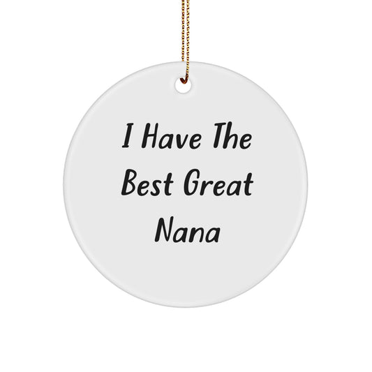 Funny Nana Circle Ornament Gifts from Men to Women for Nana Christmas Unique Ornaments - Image 1