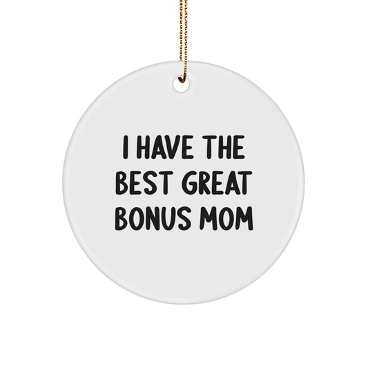 Funny Bonus Mom Gifts from Family for Best Bonus Mom Christmas Unique Ornaments - Image 1