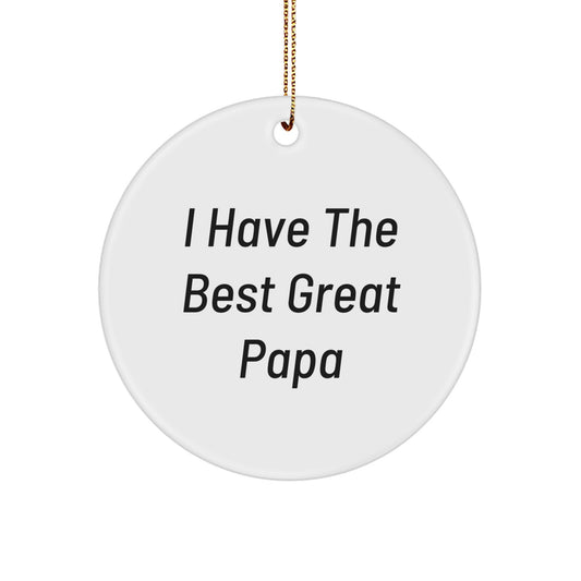 Funny Papa Circle Ornaments Gifts from Family for Papa at Christmas Time - Image 1