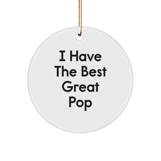 Funny Pop Lover Gifts from Friends, Christmas Unique Circle Ornament, Inspirational Pop Quote, Pop Enthusiast Circle Decoration - Image 1