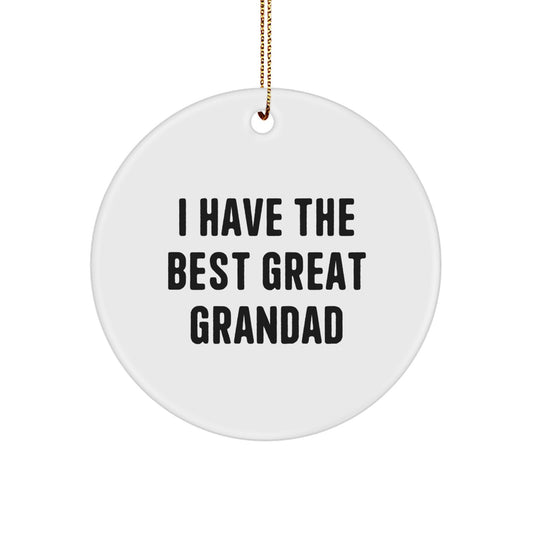 Unique Funny Grandad Circle Ornament Gifts from Family for Grandad This Christmas - Image 1