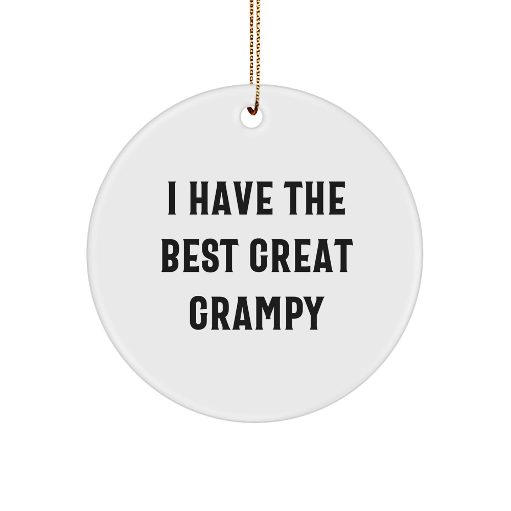 Funny Grampy Circle Ornament Gifts for Grampy Christmas Unique Gifts from Family Members - Image 1