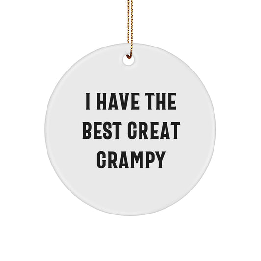 Funny Grampy Circle Ornament Gifts for Grampy Christmas Unique Gifts from Family Members - Image 1
