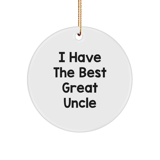 Funny Uncle Gifts from Men to Great Uncles - Christmas Unique Circle Ornament - Image 1