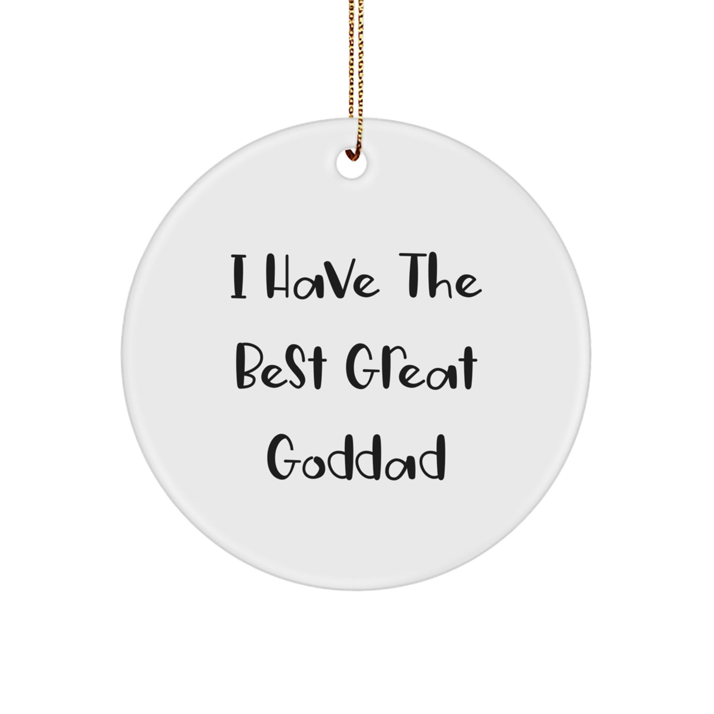 Funny Goddad Circle Ornaments for Great Men Gifts from Family and Friends at Christmas - Image 1