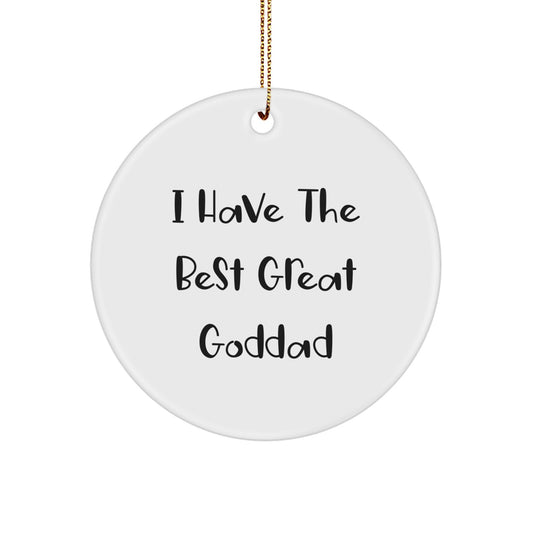 Funny Goddad Circle Ornaments for Great Men Gifts from Family and Friends at Christmas - Image 1