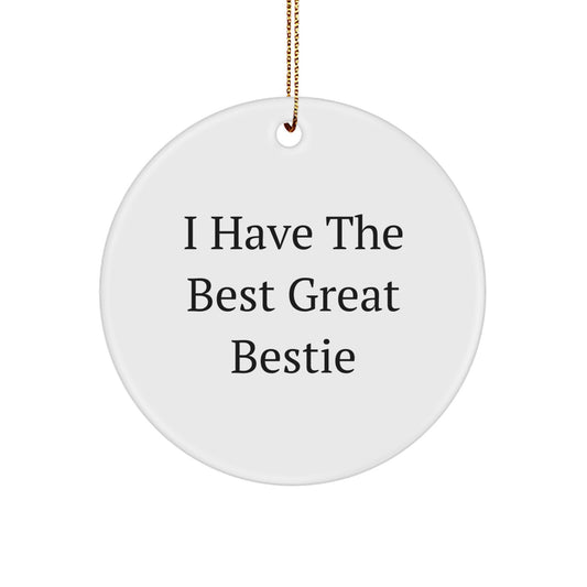 Funny Bestie Circle Ornament, Unique Gifts from Friends, Ideal Gifts for Bestie at Christmas - Image 1