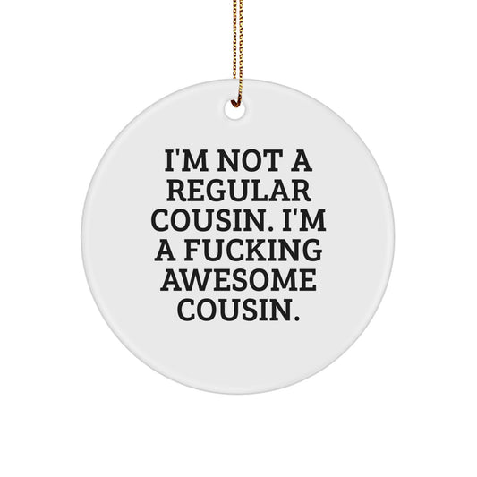 Funny Cousin Circle Ornament Gifts from Men Women Friends Coworkers Family for Cousin Christmas Unique Gifts - Image 1