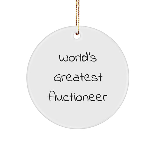 Funny World's Greatest Auctioneer Gifts for Friends Men - Circle Ornament, Auctioneer, Christmas Unique Gifts from Gifts for Auctioneer - Image 1