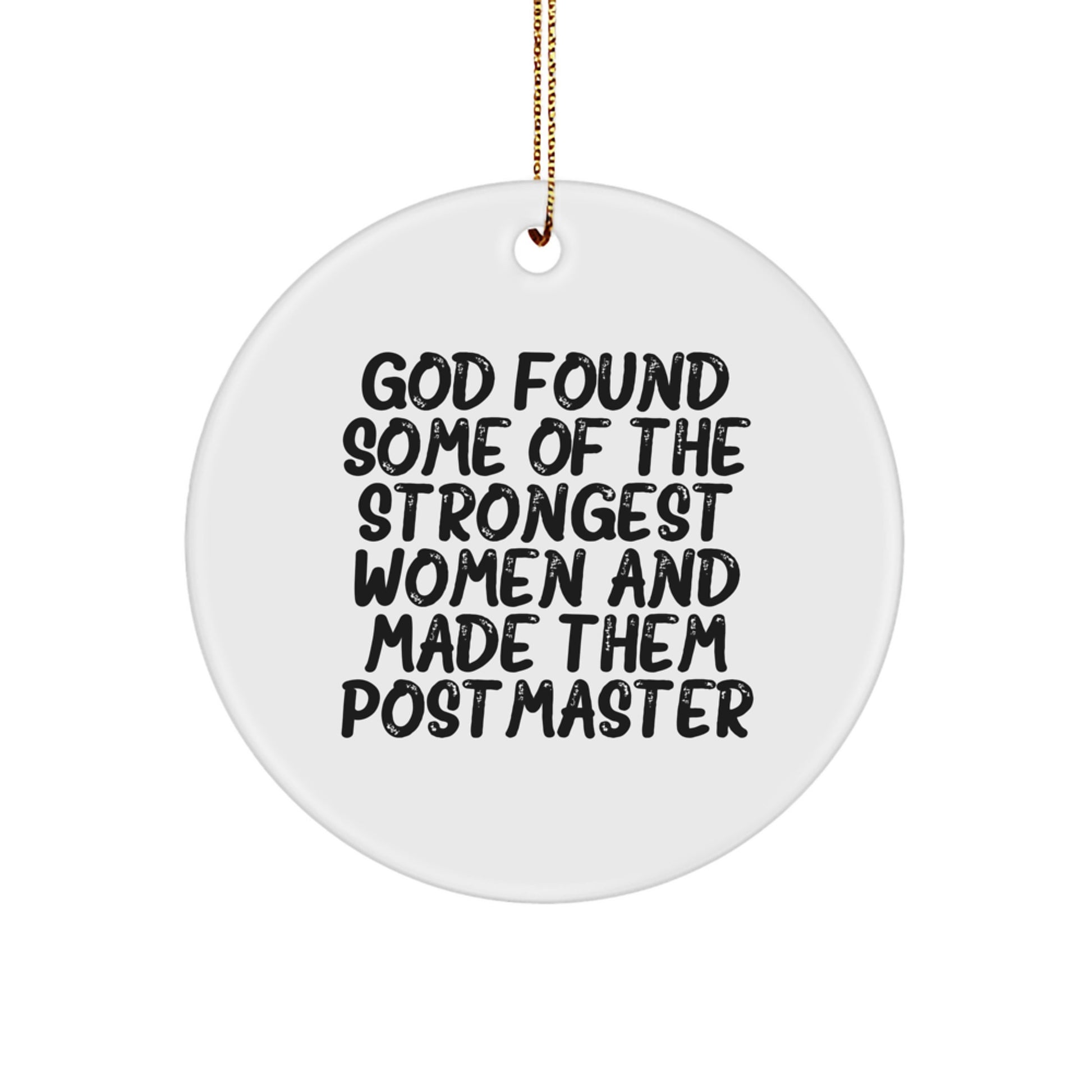 Funny Postmaster Gifts from Friends - Circle Ornament for Postmaster Women, Christmas Unique Gifts for Postmaster - Image 1