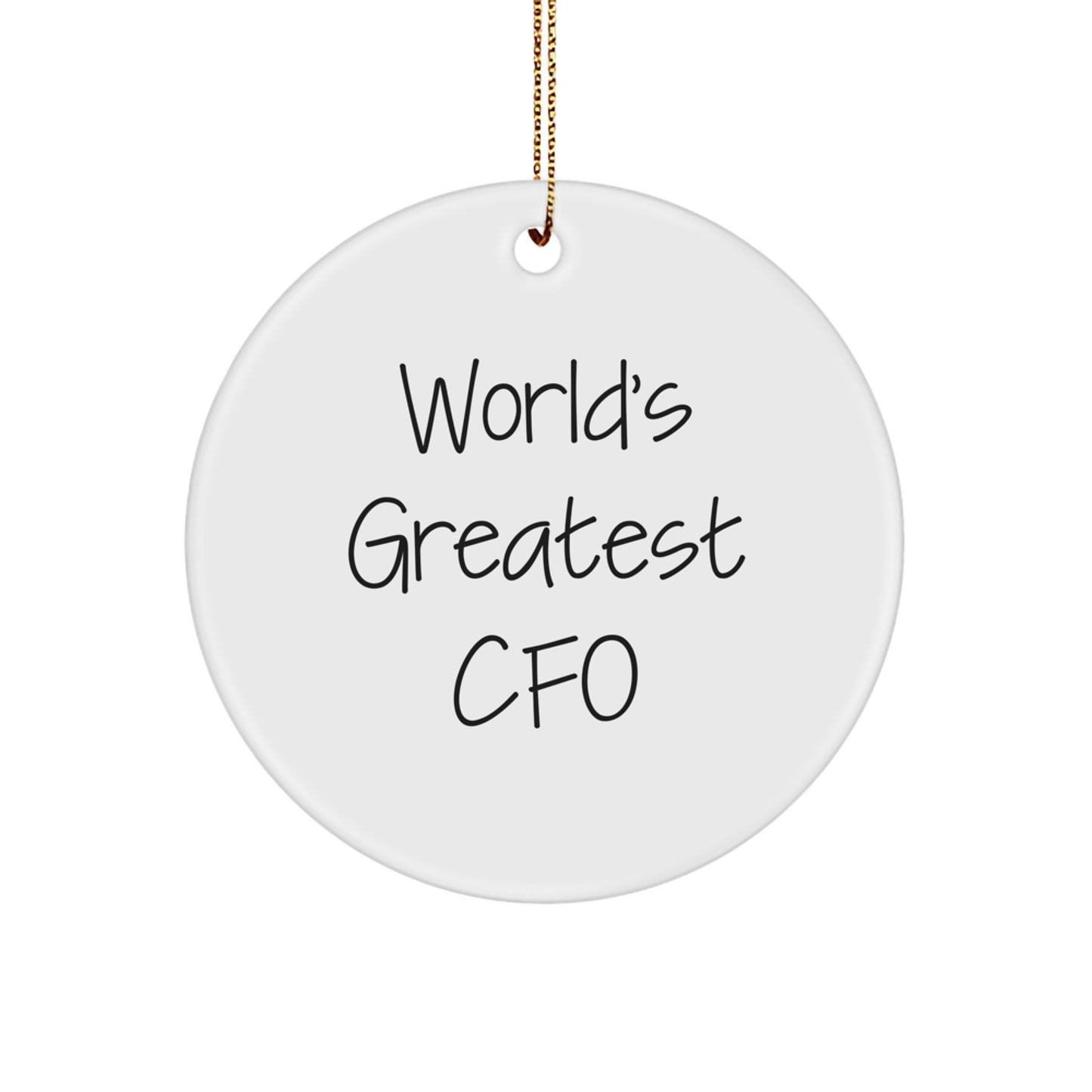 Funny CFO Gifts, World's Greatest CFO Ornament for Men, Women, Friends, Family, Coworkers - Christmas Unique Gifts from Friends, Family, Coworkers, to CFO, CFOs, or Finance Professionals - Image 1