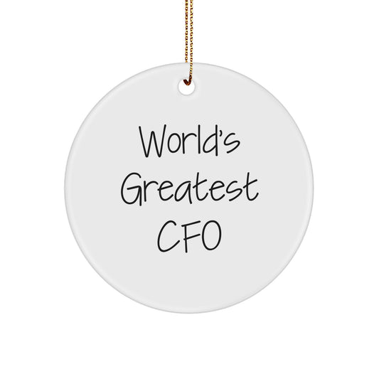Funny CFO Gifts, World's Greatest CFO Ornament for Men, Women, Friends, Family, Coworkers - Christmas Unique Gifts from Friends, Family, Coworkers, to CFO, CFOs, or Finance Professionals - Image 1