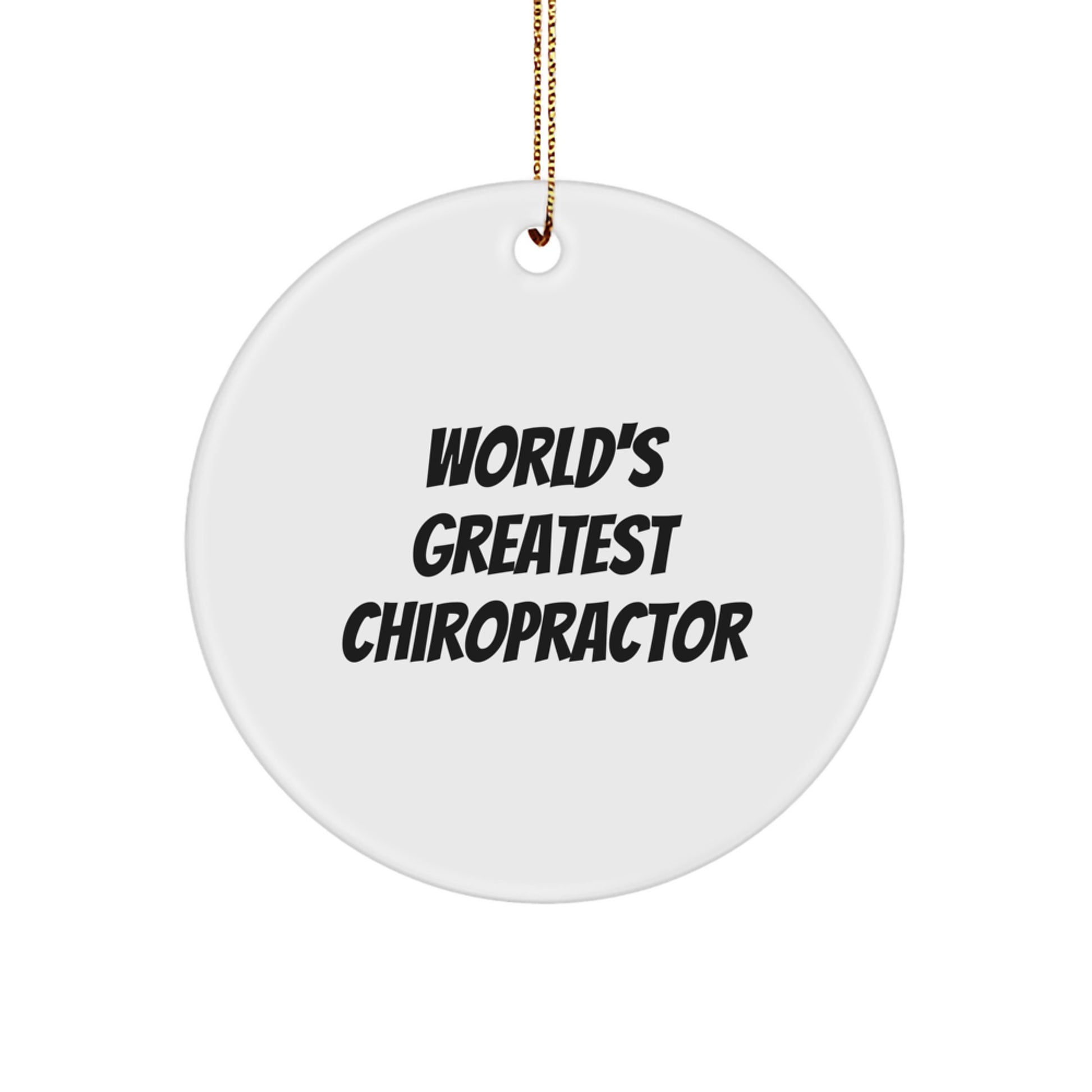 Funny Chiropractor Gifts from Men to Chiropractor Friends Christmas Unique Circle Ornament - Image 1